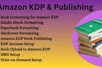 format, publish and upload your book to amazon KDP