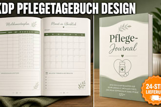 pflege, medikamenten, tagebuch design für amazon KDP