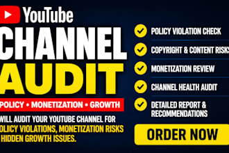 audit your youtube channel for policy violations and monetization risks