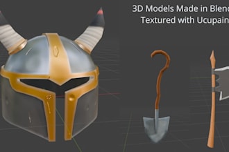 create 3d hard surface props for games