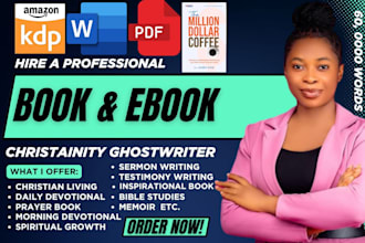 ghostwrite your christian book, devotional or spiritual ebook