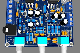 design rf, antenna pcb with amplifier, audio interface, mic preamp, power supply