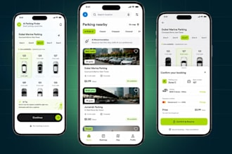 build parking space app, parking space finder app with immersive 3d, anpr integ
