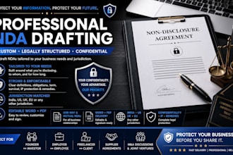 draft a custom nda, confidentiality agreement for your business