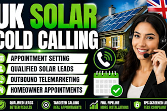 do UK solar cold calling, telemarketing and appointment setting for installers
