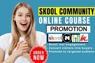 do organic skool community promotion, course promotion for consultants