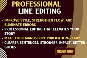 do line edit for your manuscript, novel, e book, fantasy book