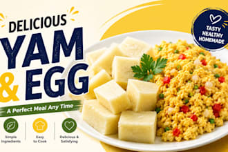 write a delicious yam and egg recipe
