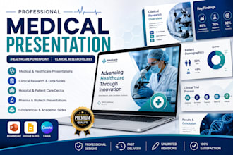 design medical presentation, healthcare powerpoint, clinical research slides