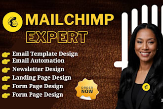 design mailchimp email template and setup automation campaigns