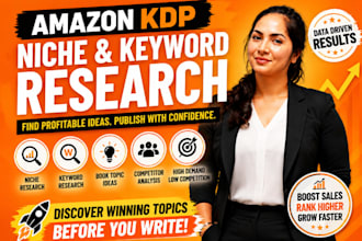 amazon KDP niche research, keyword research, book topic and competitor analysis