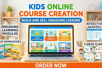 create best online course kajabi course kids elearning content course curriculum