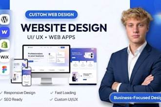 design a modern responsive website, UI UX, wordpress, webflow or shopify website