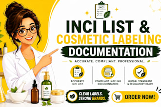 create your inci list and cosmetic label compliance