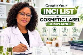 create your inci list and cosmetic label compliance
