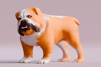 make custom fantasy creature, monster, 3d animal models, pets, grey fox, disney