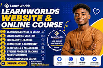 design an elearning course, learnworlds online course, or genially presentation