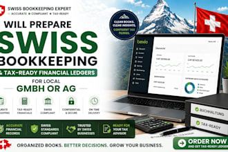 prepare swiss bookkeeping and tax ready financial ledgers for local gmbh or ag