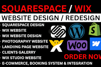 design attractive squarespace photography and wix portfolio website redesign