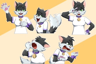 create a good fur character, sticker, or fursona for you