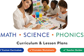 design maths curriculum, science and phonics curriculum for kids aged 3 to 12