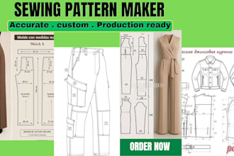 make digital sewing pattern fashion PDF garment pattern dress apparel pattern