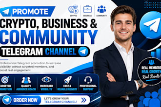 promote crypto, business community telegram channel