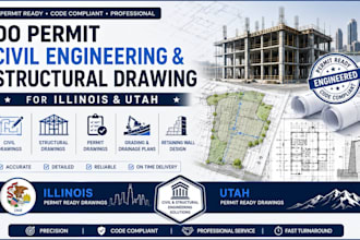 do permit civil engineering and structural drawing for illinois and utah project