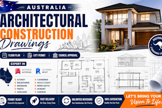 draw architectural australia construction drawing floor plan city permit drawing