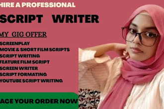 write unique movie script, screenplay, tv script editing