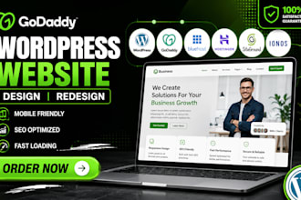 create wordpress website on ionos, bluehost, godaddy, siteground, hostinger