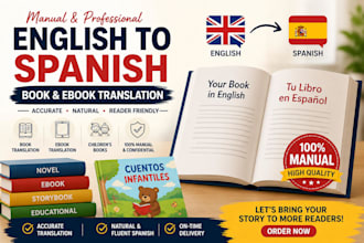 professionally translate books in spanish, french,and literary works to english