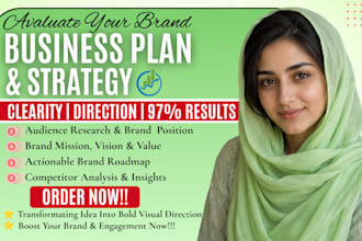build brand strategy, marketing plan, competitor analysis, 30 days action plan