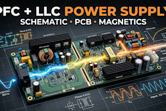 design pfc llc power supply schematic pcb and magnetics