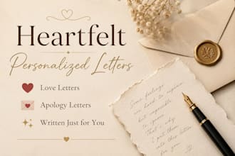 write a heartfelt personalized letter for any occasion