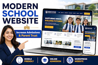 design modern school, college, academy, university wordpress website