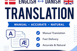 translate english to danish and danish to english manually