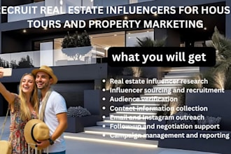 recruit real estate influencers for house tours and property marketing