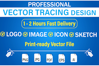 professional vector tracing and image to vector ai, eps