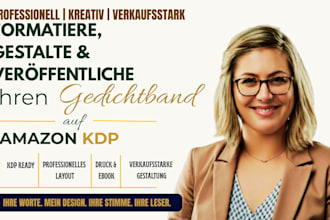 formatiere, gestalte und veroffentliche ihren gedichtband auf amazon KDP