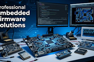 develop embedded firmware for esp32, arduino, arm, nrf52,ti soc,and linux