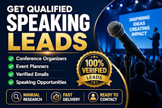 generate qualified public speaking leads for booked speaking engagements