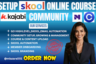setup skool community skool online course creation circle so ghl kajabi course