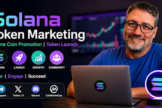 solana marketing, meme coin promotion and token listing marketing