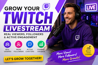 boost your twitch livestream with active viewers live chatters organic followers