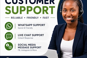 be your live chat and email support agent for customer service