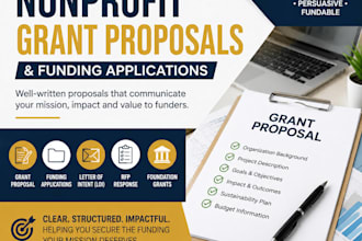 write nonprofit grant proposals and funding applications