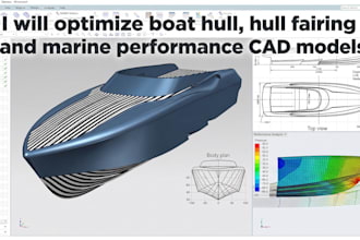 optimize boat hull, hull fairing and marine performance cad model