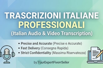 transcribe audio or video into accurate text in italian