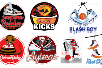 design customized shoes logo, sneaker ,store or business